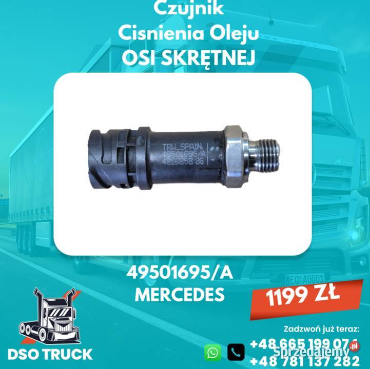 Czujnik Cisnienia Oleju OSI SKRĘTNEJ 49501695A ciężarowe Pozostałe