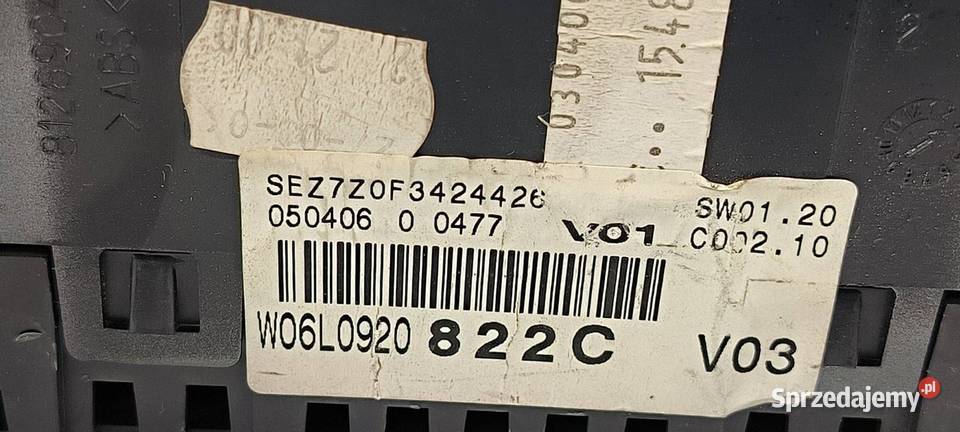 LICZNIK ZEGAR SEAT IBIZA III W06L0920822C kujawsko-pomorskie Lipno