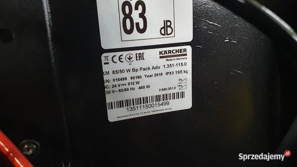 Zamiatarka KARCHER 8550 W Bp BATERYJNA 2019 Zduny