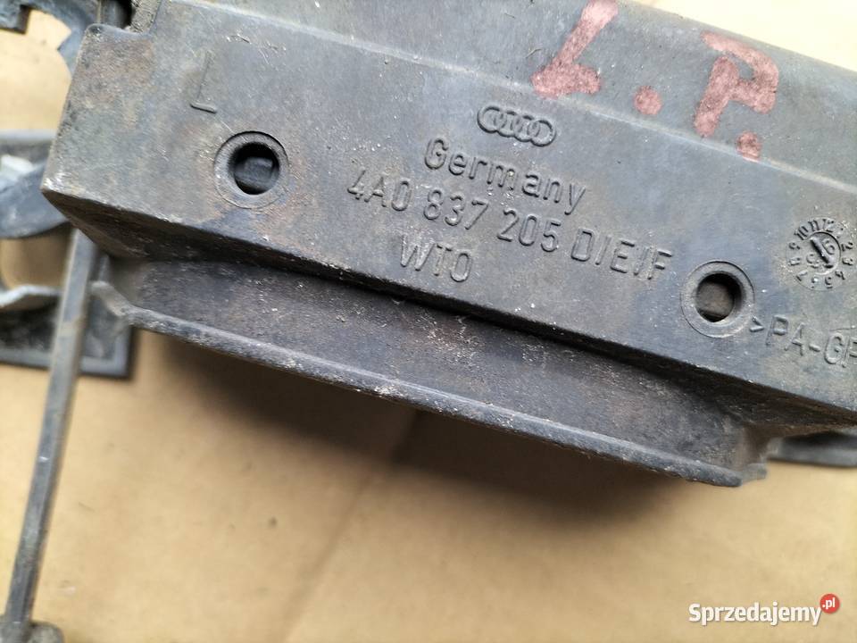 AUDI 80 B4 80B4 KLAMKA ZAMEK DRZWI LEWY PRZÓD osobowe Zamki, wkładki i kluczyki Motoryzacja