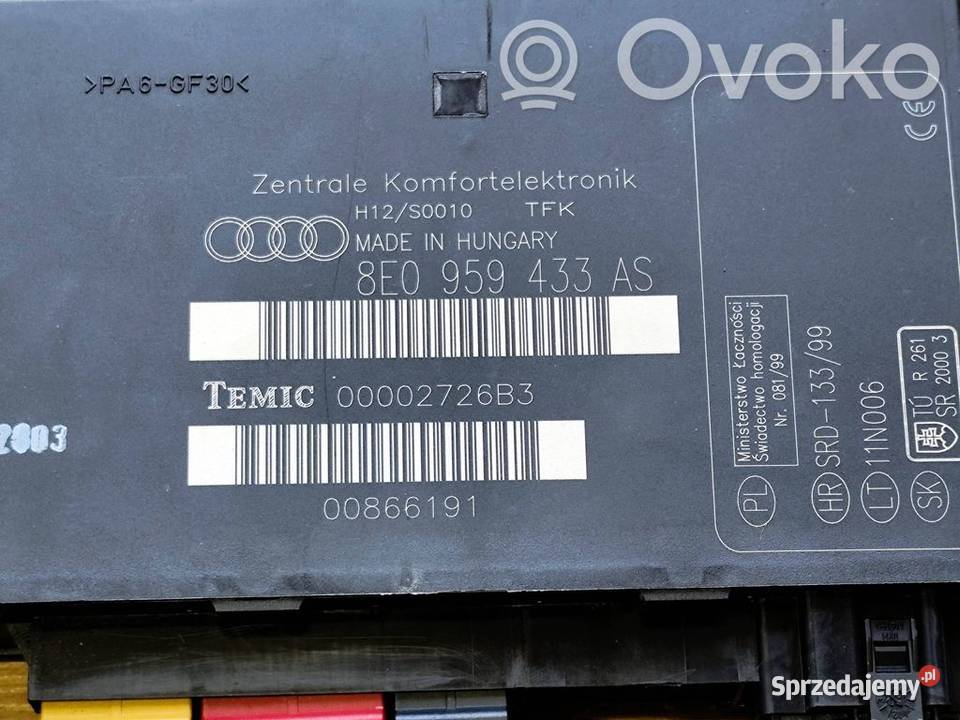 Audi A4 S4 B7 STEROWNIK MODUŁ KOMFORTU