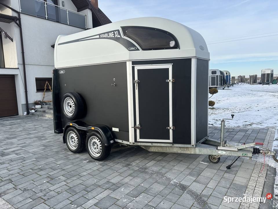 Przyczepa do przewozu 2 koni dmc 2000 Do przewozu koni Mokra sprzedam