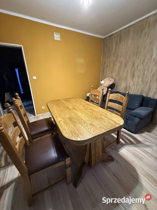 Stół dębowy 4 krzesła Masywne Turek