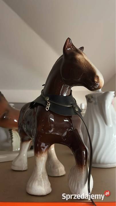 Figurka Koń porcelanowy pociągowy Gdańsk