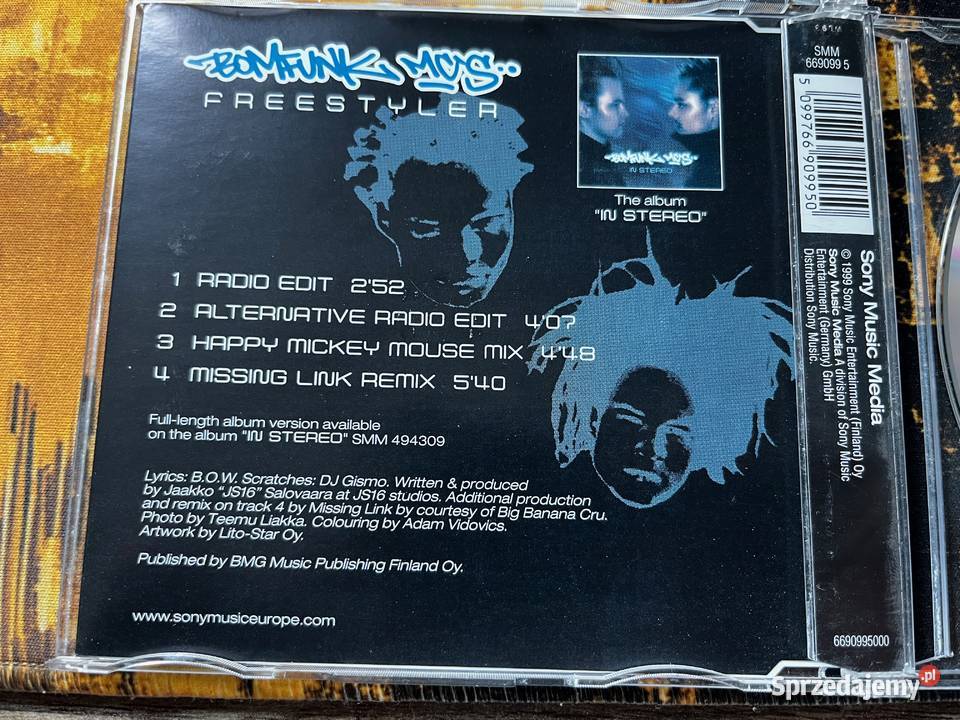 Bomfunk MCs Freestyler Breakbeat Hard House Błażejowice