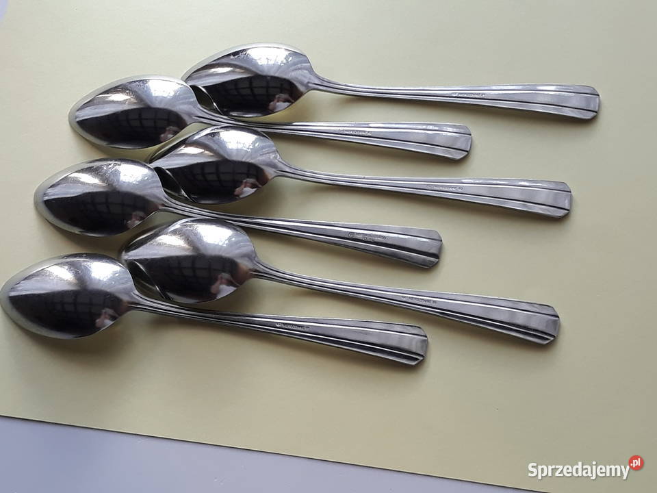 Duże łyżki obiadowe 3 SATURN sztućce PRL Dąbrowa Górnicza sprzedam