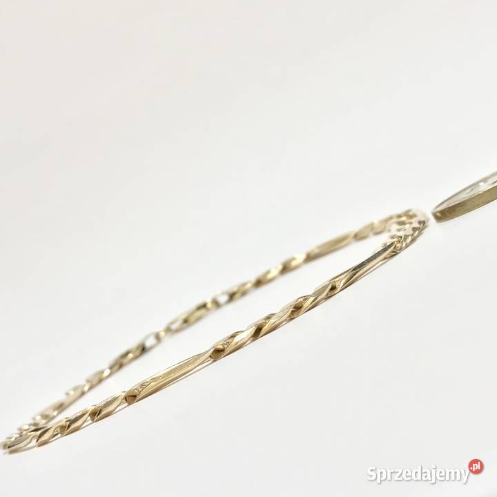 Złota BRANSOLETKA męska 14K cudowna FIGARO 24 mazowieckie Warszawa