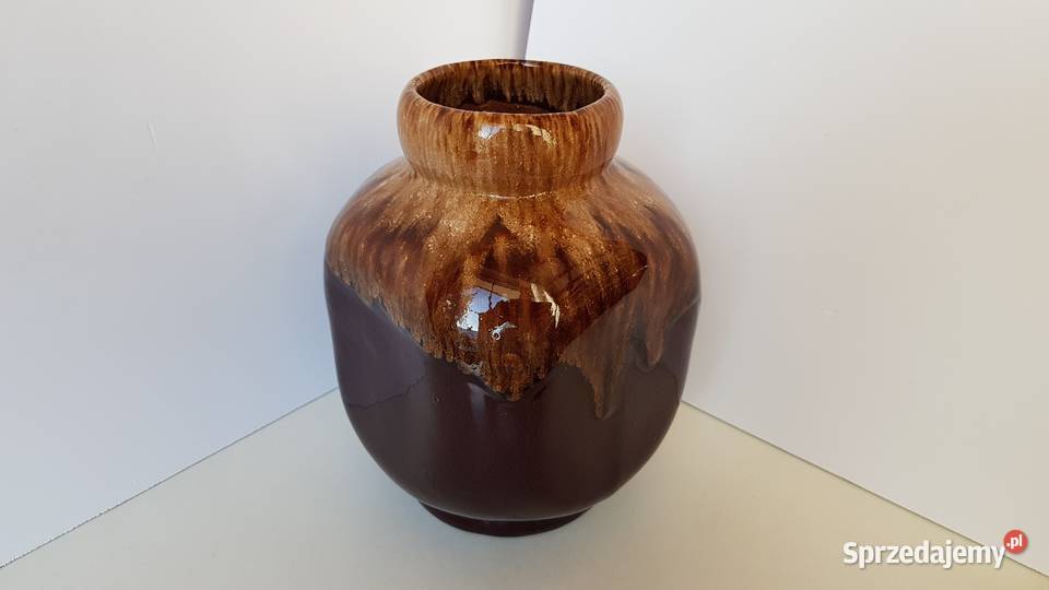 Ceramiczny naciekowy wazon Bera Reflex ceramika śląskie Dąbrowa Górnicza