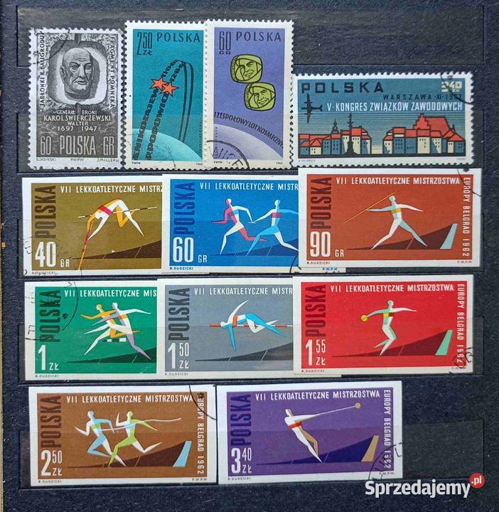 Znaczki polskie 1962