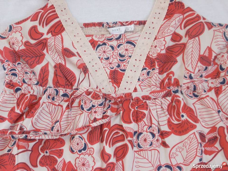 NEXT Bluzka Tunika Haft Bawełna Ciąża 46 Nowy Sącz