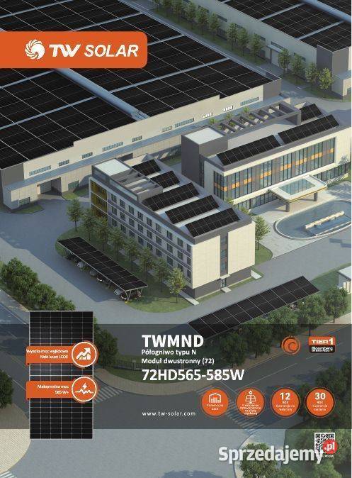 TW Solar 575W bifacial N type HalfCut silver