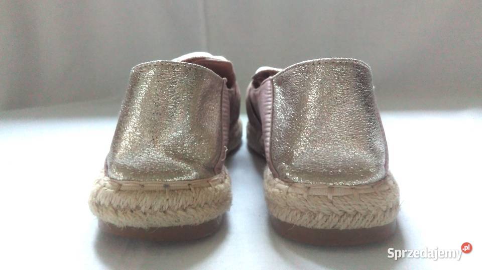 Buty damskie Espadryle róż r 375 Kokardka jakość Balerinki Białystok