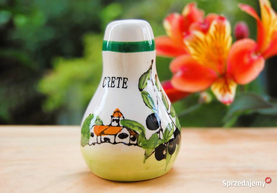 Solniczka pieprzniczka malowana ceramika Kreta wielokolorowy Lublin