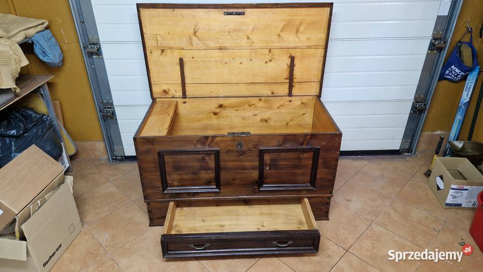 Skrzynia kufer drewniany 119x59x68 Świętochłowice