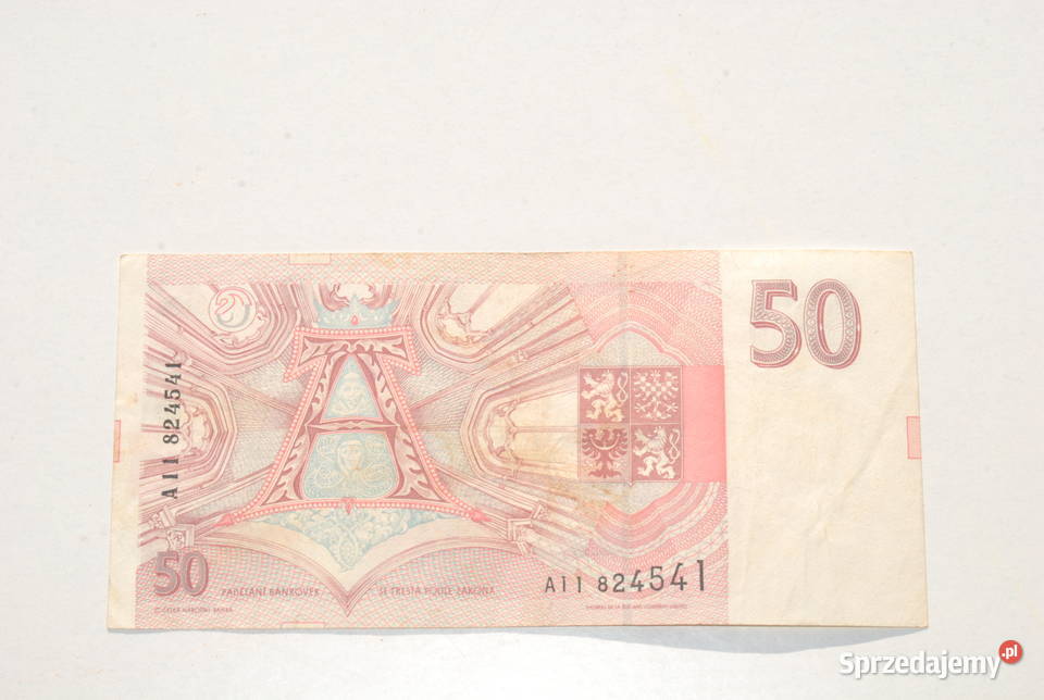 Stary banknot 50 koron Czeskich Czechy 1993 Numizmatyka śląskie Cieszyn sprzedam