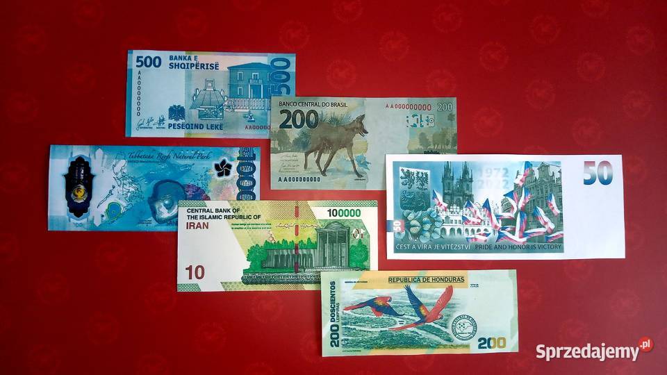 135 Reprodukcja kopia Banknoty Świata07 6 skala Warka