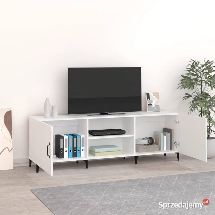 Szafka pod TV biała 150x30x50 materiał mazowieckie sprzedam