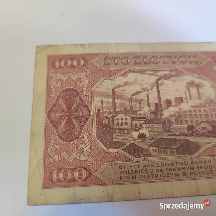 Banknot kolekcjonerski 100 z 1948 roku seria DN Wrocław