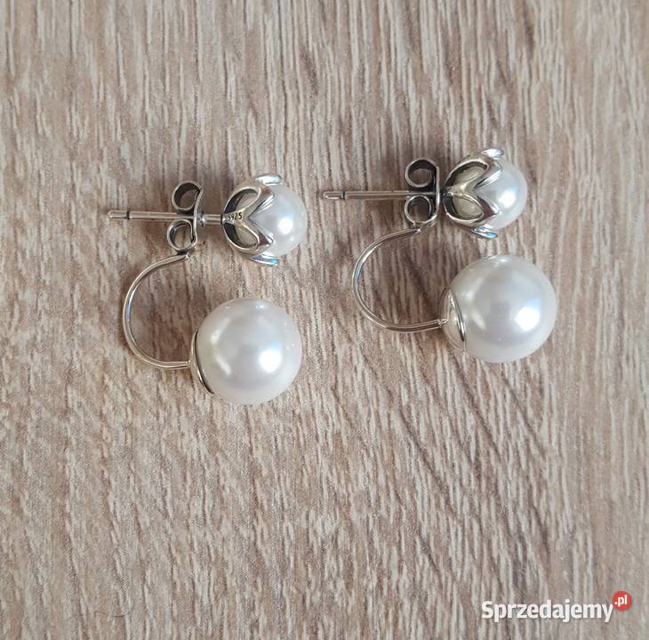 Nowe srebrne kolczyki srebro 925 perly perelki Szczecin sprzedam