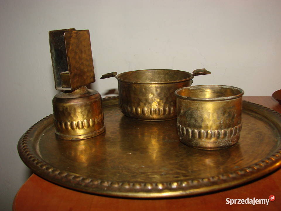 mosiężny komplet do palenia papierosów pomorskie Pruszcz Gdański sprzedam