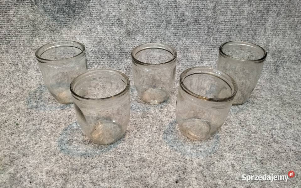 Szklanki musztardówki PRL Porcelana i szkło Leszno sprzedam