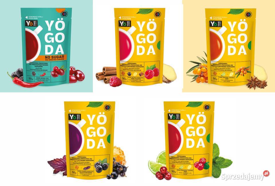 Herbata owocowa Yogoda Żurawina bez cukru Box 14 Napoje herbaciane Kielce