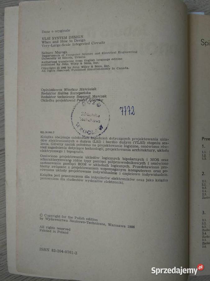 Projektowanie układów VLSI Pozostałe Gdańsk sprzedam