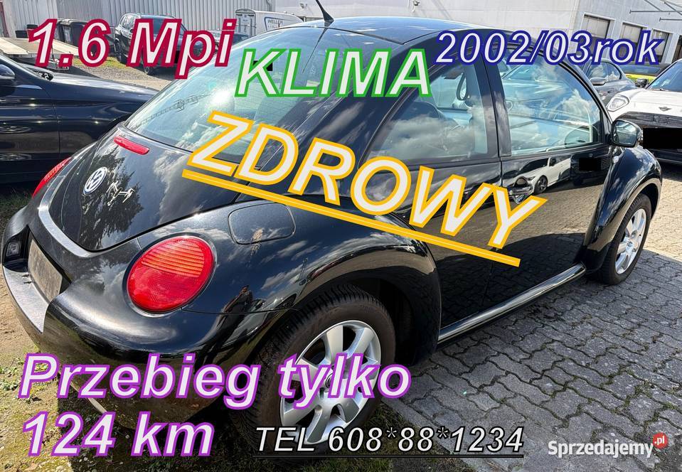 Volkswagen Beetle 16 Mpi 102 Klima Przebieg 124 VAT marża Bochnia