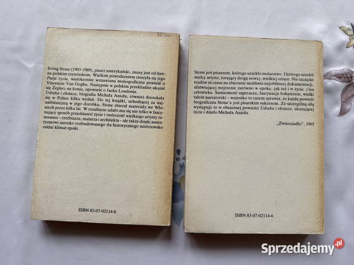 Udreka i ekstaza cz1 i 2Irving Stoneksiazka lubelskie Lublin