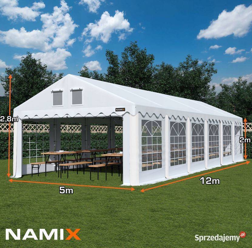 Namiot COMFORT 5x12 imprezowy handlowy altana mazowieckie Jabłonna
