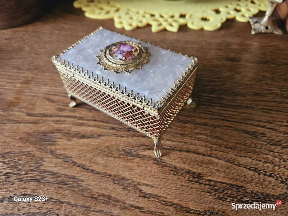 Szkatułka Francja piękna stara unikatowa retro mazowieckie Piastów