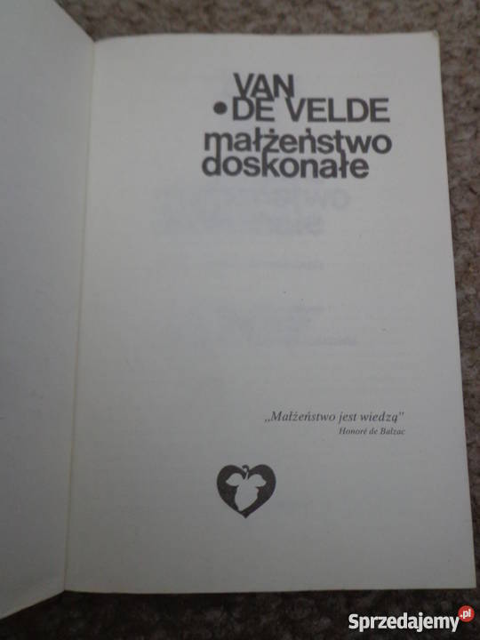 Małżeństwo doskonałe Van de Velde Res Polonia Łódź