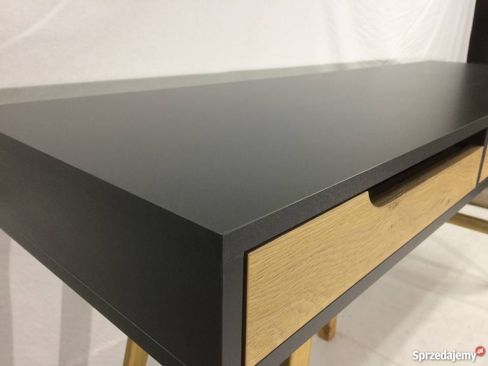 Biurko skandynawskie Antracyt dąb 160 mazowieckie