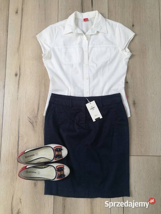 Damska biała bawełniana bluzka koszulowa podkarpackie Dębica