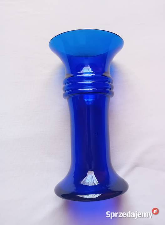 Kobaltowy wazon Holmegaard Mid Century Modern