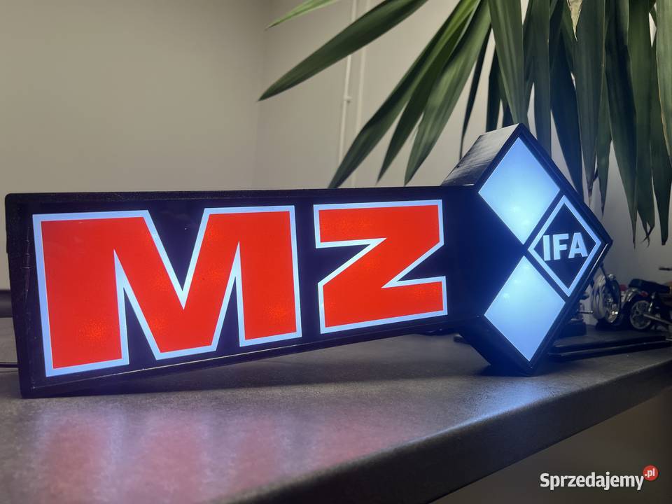 Logo MZ ETZ podświetlenie led wymiary 50 x 23 x Nowa Dęba
