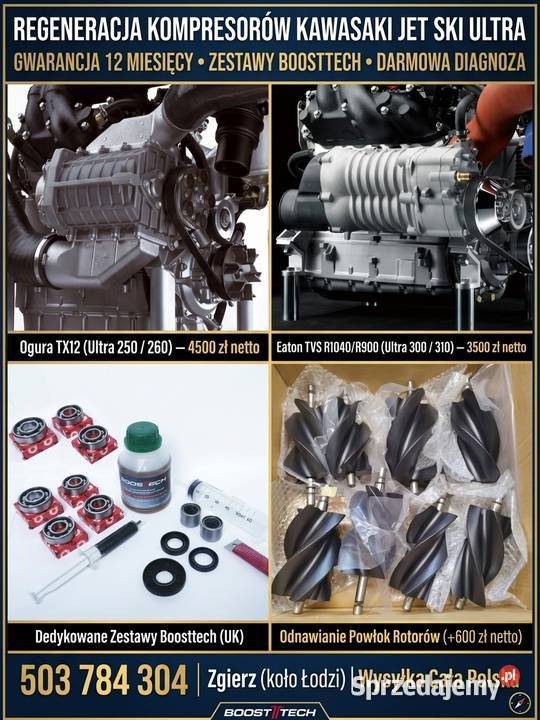 Serwis Supercharger Kawasaki Jet Ski Ultra 250X Zgierz