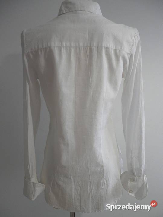 Koszula Bawełniana Biała Długa Taliowana HM 38 długi podlaskie Łomża