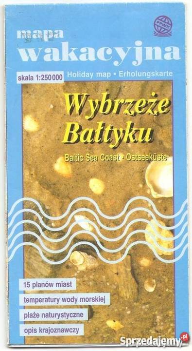 Mapa Wakacyjna Wybrzeże Bałtyku Mapy i przewodniki Koszalin