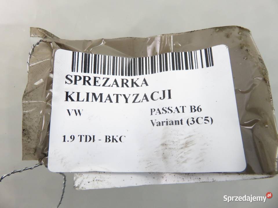 KOMPRESOR KLIMATYZACJI VW PASSAT B6 19 TDI Części samochodowe
