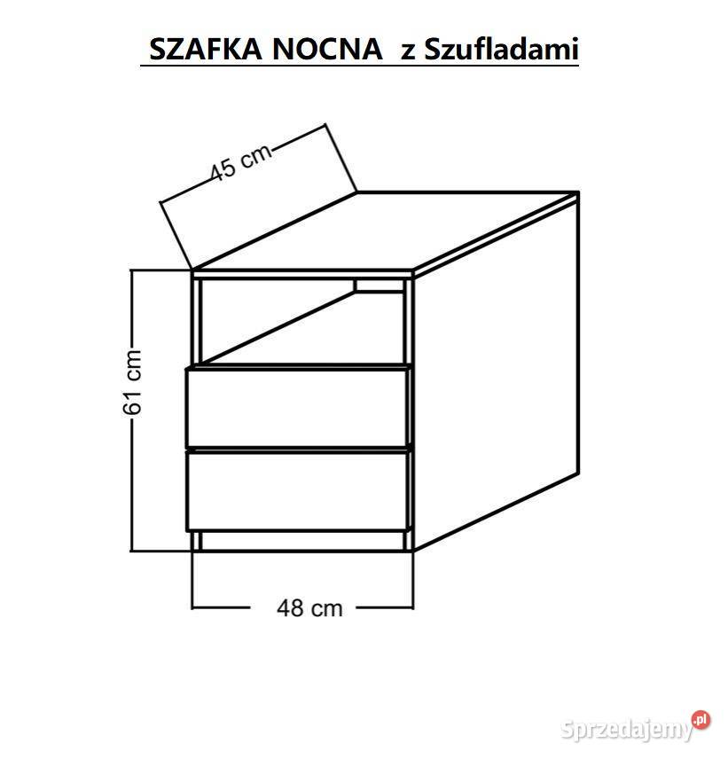 Łóżko z Materacem Szafa Szafka Nocna NOWE Zestaw Olesno