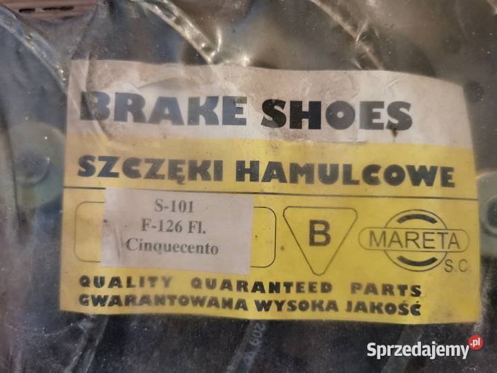 Szczęki hamulcowe Mareta do S101 Fiat 126 FL Lębork