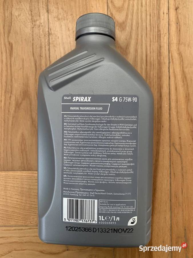Olej spirax S4G 75W90 Żukowo