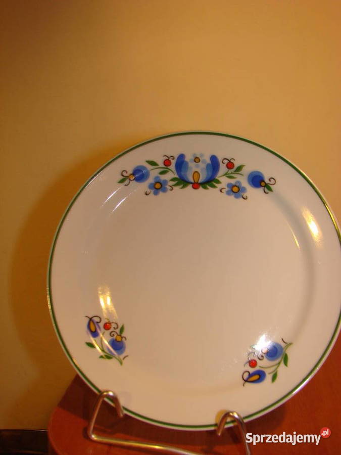 Lubiana wzór kaszubski talerz 19 PRL Pruszcz Gdański