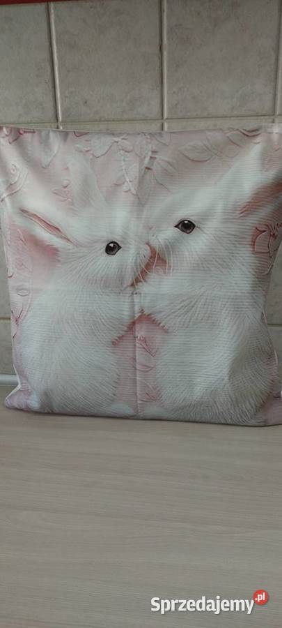 Poduszka świąteczna dwa zajączki