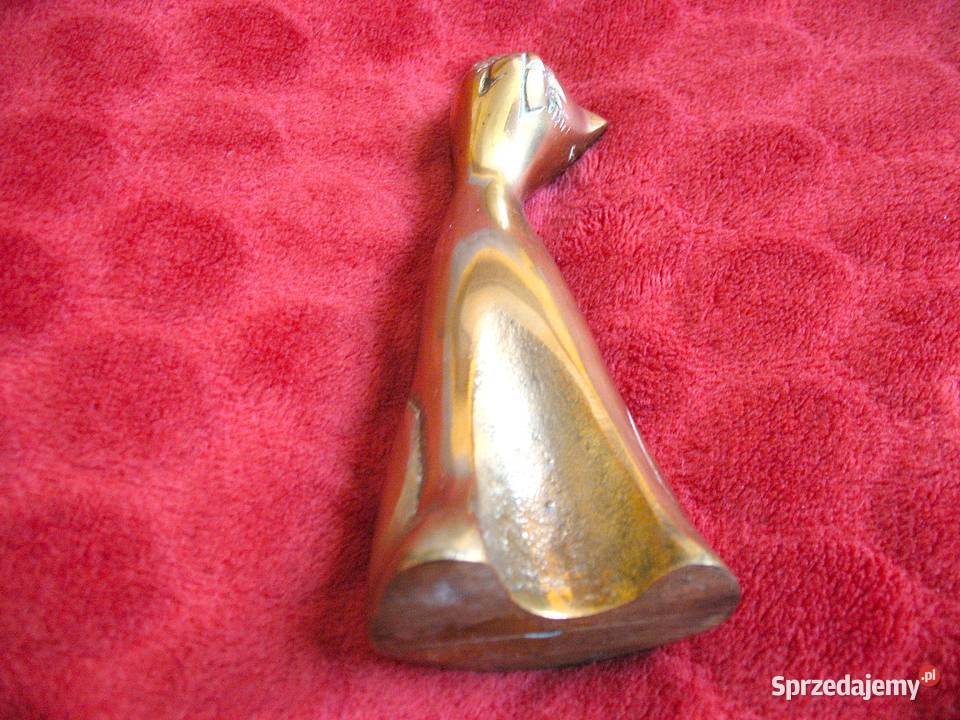 Kot smukły kotek z mosiądzu 15 x 55 x 5 Figurki i rzeźby Siedlce sprzedam