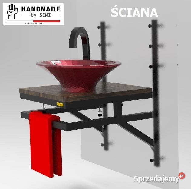 Konsola pod umywalkę Stelaż podtynkowy reling Jeżowe