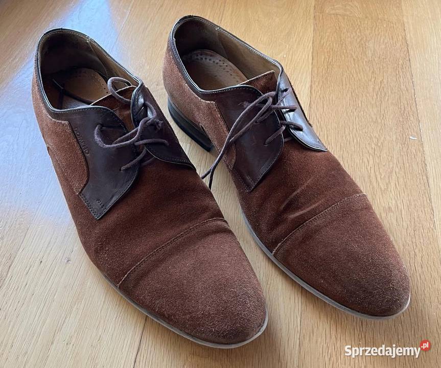 Buty męskie Domeno 45 brązowe zamszowe pantofle mazowieckie Warszawa