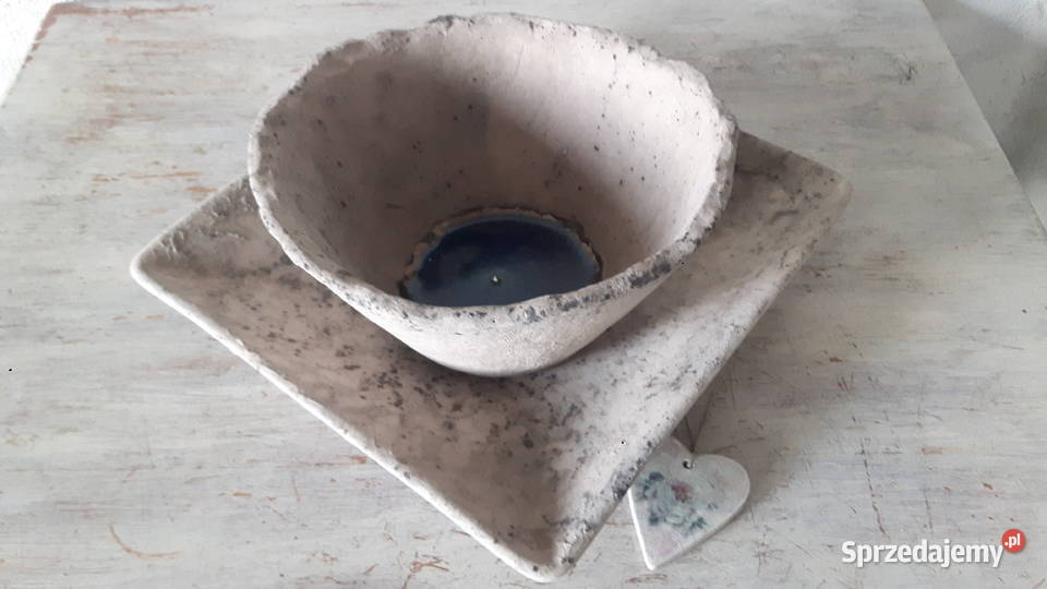 Zestaw naczyń ceramicznych ręcznie wykonanych mazowieckie
