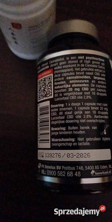 Olej konopny w kapsułkach CBD 20mg Lucovitaal Łódź sprzedam